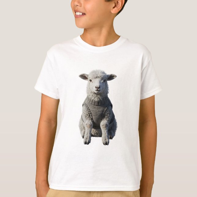 Gemütlicher Lamm Pullover Kinder (Vorderseite)