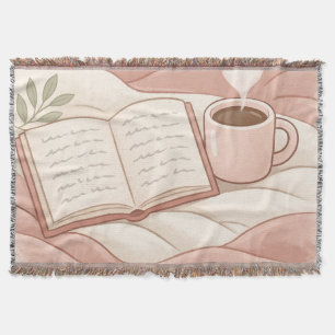 Gemütlicher Lesemoment - Kaffee- und Buchliebhaber Decke
