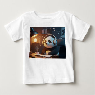 Gemütlicher Lo-Fi-Panda-Musikproduzent Baby T-shirt