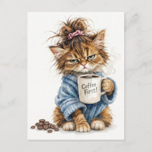 Gemütlicher Morgenkaffeeliebhaber Postkarte