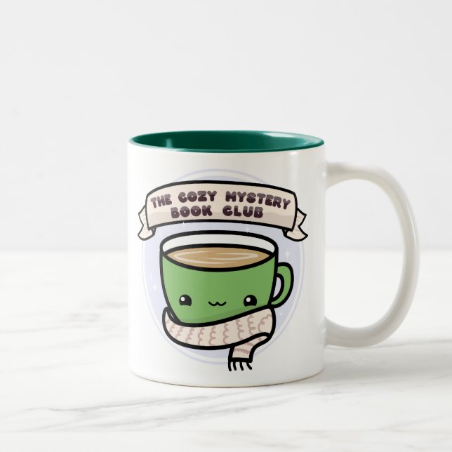 Gemütlicher Mystery Book Club Zweifarbige Tasse (Rechts)