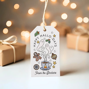 Gemütlicher Niedlicher Weihnachtsfeiertag Geschenkanhänger