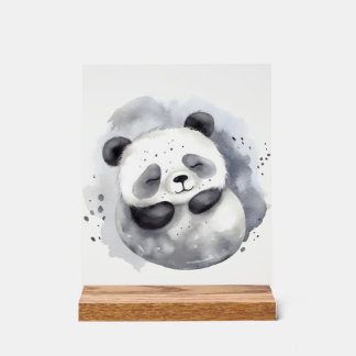 Gemütlicher Panda Acrylschild