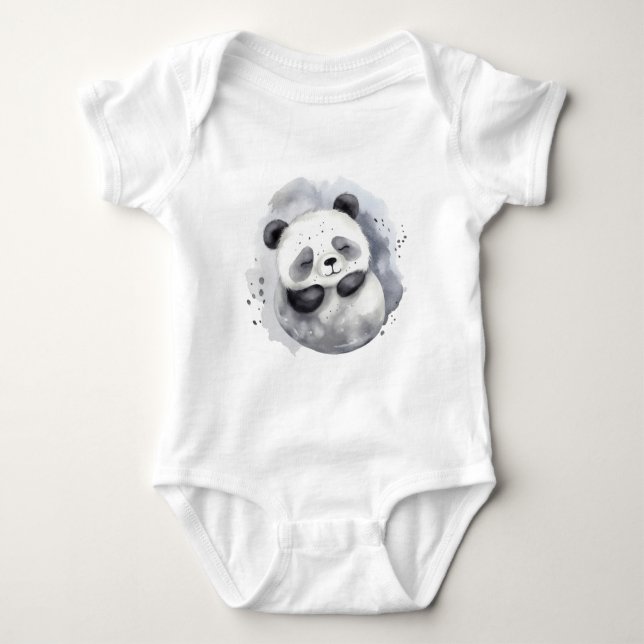 Gemütlicher Panda Baby Strampler (Vorderseite)