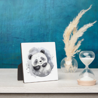 Gemütlicher Panda Fotoplatte