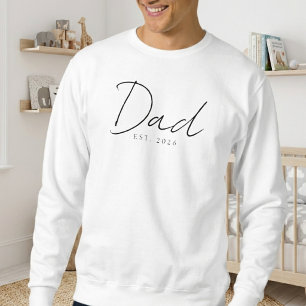 Gemütlicher Papa EST Jahr Klassisches Familien-Sch Sweatshirt
