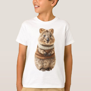 Gemütlicher Rollkragenpullover Quokka Kinder T-Shirt