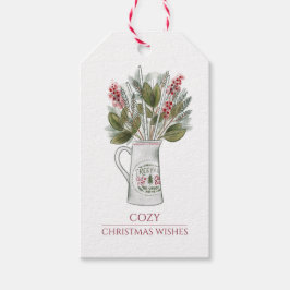 Gemütlicher rustikaler Weihnachtsurlaub Geschenkanhänger