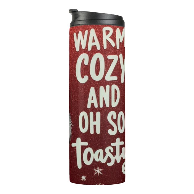 Gemütlicher Santa Gnome Tumblr – Warmes Weihnachts Thermosbecher (Nach rechts gedreht)