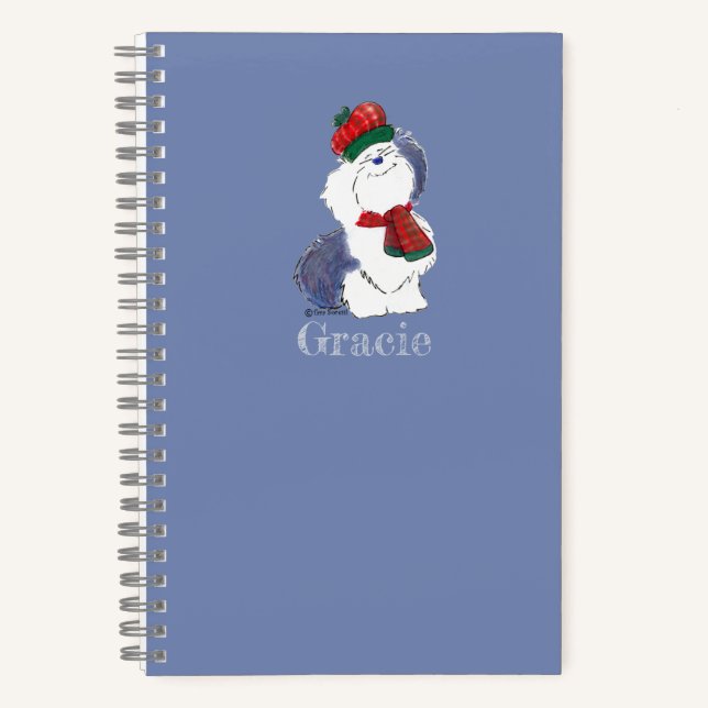 Gemütlicher Schafhund Einfaches Hund Lover Winter  Notizbuch (Vorderseite)