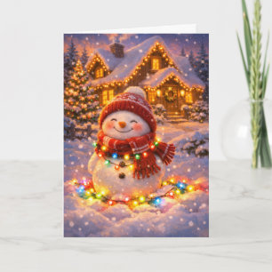 Gemütlicher Schneemann Karte