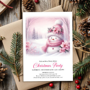 Gemütlicher Schneewald-Kinder-Download-Weihnachtse Einladung
