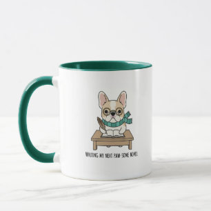 Gemütlicher Schreibtisch Cartoon Tasse