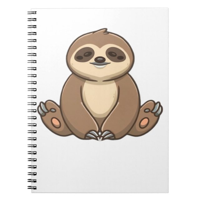 Gemütlicher Sloth Classic T - Shirt Notizblock (Vorderseite)