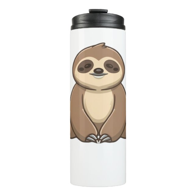 Gemütlicher Sloth Classic T - Shirt Thermosbecher (Vorderseite)