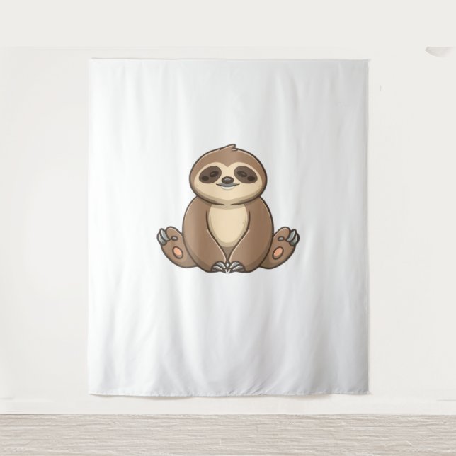 Gemütlicher Sloth Classic T - Shirt Wandteppich (Vorderseite)