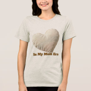 Gemütlicher Soft Heart Minimalist Mama-Wurf Tri-Blend Shirt