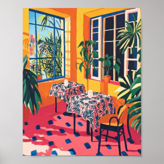 Gemütlicher Speisesaal Stilvoll Interieur Poster W