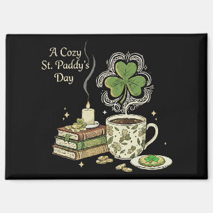 Gemütlicher St. Paddy's Day Irish Coffee und Vinta Magnet