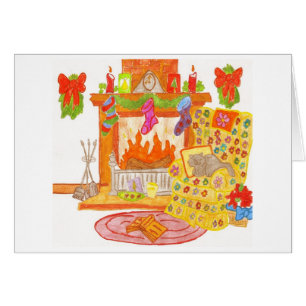 gemütlicher Stuhl des Kamins