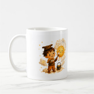 Gemütlicher Süßer Sonnen-Workshop-Kaffeebecher Kaffeetasse
