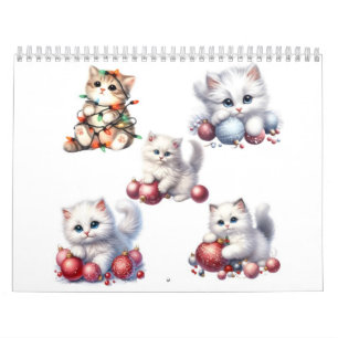 Gemütlicher süßer Weihnachtskatzen Countdown-Kalen Kalender