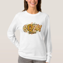 Gemütlicher T - Shirt der Saison mit floralem Lang