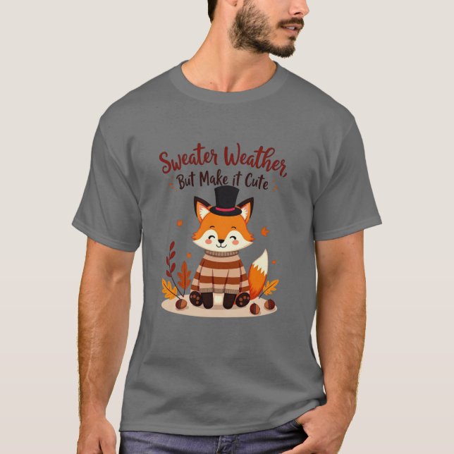 Gemütlicher und Niedlicher Fox im Herbst Pullover  (Vorderseite)
