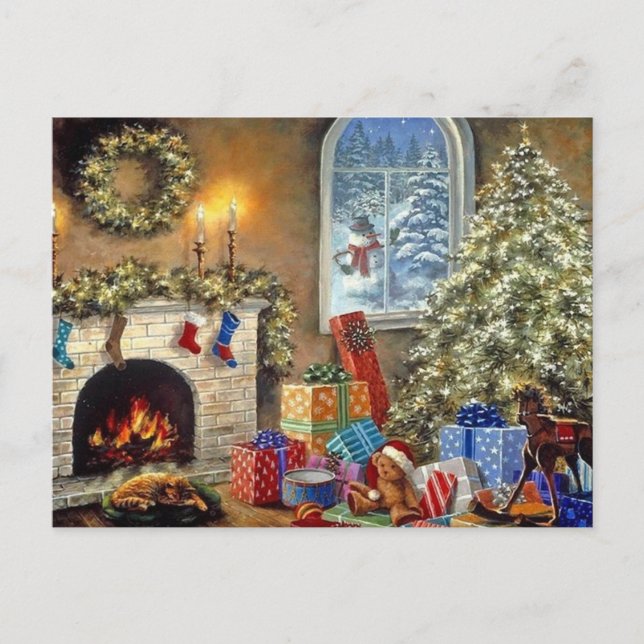 Gemütlicher Urlaub Feiertagspostkarte (Vorderseite)