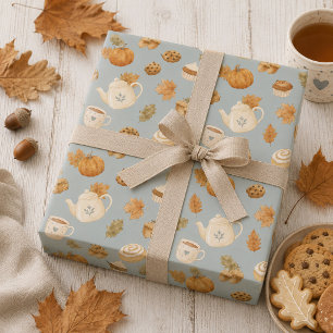 Gemütlicher warmer Herbst Geschenkpapier