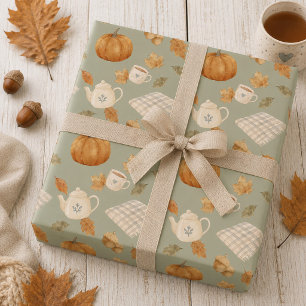 Gemütlicher warmer Herbst Geschenkpapier
