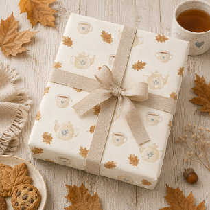Gemütlicher warmer Herbst Geschenkpapier
