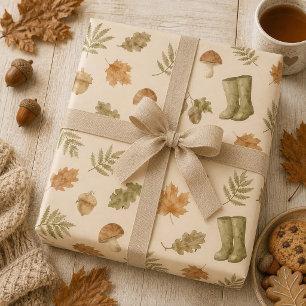 Gemütlicher warmer Herbst  Geschenkpapier