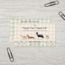 Gemütlicher Wasserfarbe-Hundeausführer Pet-Sitting