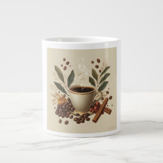 Gemütlicher Wasserfarben-Kaffeebecher Jumbo-Tasse