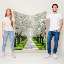 "Gemütlicher Weg in die Stille - Blumenkanopie-Wir Fleecedecke