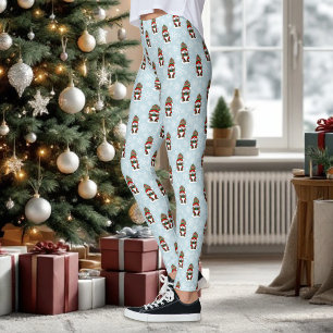 Gemütlicher Weihnachts-Gnom Rot Grün Winter Niedli Leggings