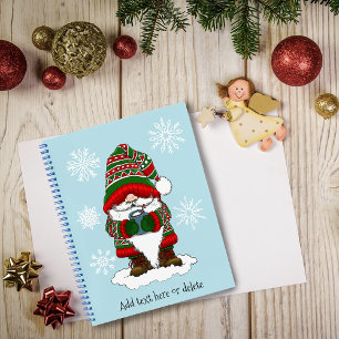Gemütlicher Weihnachts-Gnom Rot Grün Winter Niedli Notizbuch