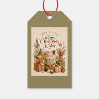 Gemütlicher Weihnachts-Heißer-Schokoladen-Botanisc Geschenkanhänger