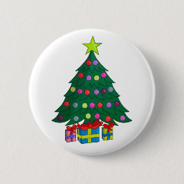 Gemütlicher Weihnachtsbaum Button