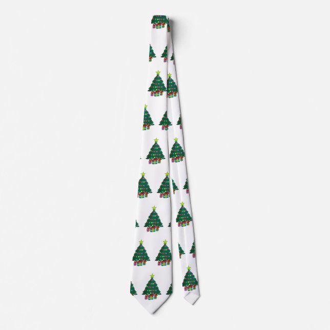 Gemütlicher Weihnachtsbaum Krawatte (Vorderseite)