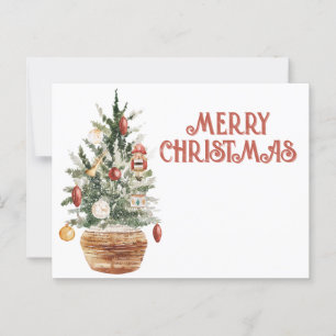 Gemütlicher Weihnachtsbaum Postkarte