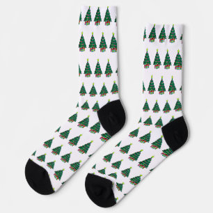 Gemütlicher Weihnachtsbaum Socken
