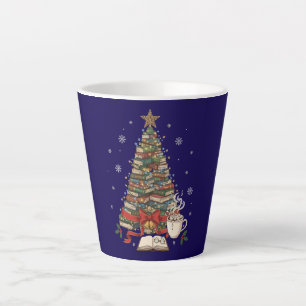 Gemütlicher Weihnachtsbuchbaum für Leser & Bücherw Milchtasse