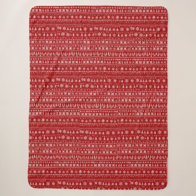 Gemütlicher Weihnachtscheer Sherpa Blanket Sherpadecke (Vorderseite)