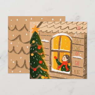 Gemütlicher Weihnachtsgruß Karte