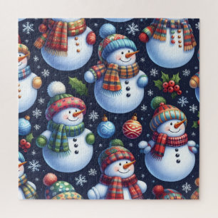 Gemütlicher Weihnachtsmann aus Schnee