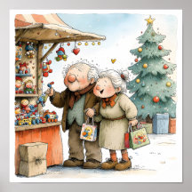 Gemütlicher Weihnachtsmarkt-Oma-und-Opa-Geschichte