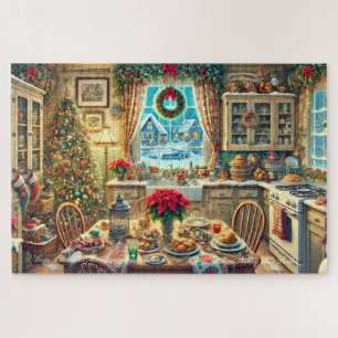 Gemütlicher Weihnachtsmorgen in der Küche