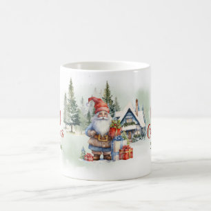 Gemütlicher Weihnachtswald mit Gnome Kaffeetasse